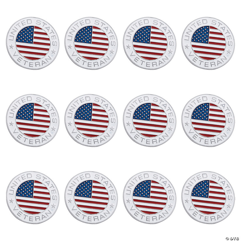 Veteran Enamel Pins - 12 Pc. Image