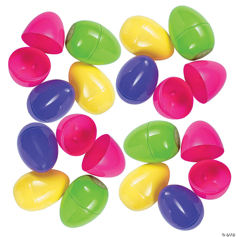 Vibrant Bright Plastic Easter Eggs - 144 Pc. for Festive Celebrations Image