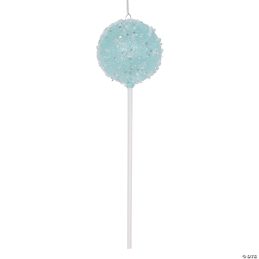 Vickerman 10" Blue Round Lollipop Ornament, 3 per bag. Image