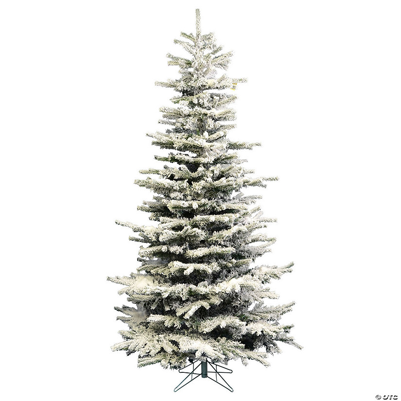 Vickerman 10' Flocked Sierra Fir Slim Artificial Christmas Tree, Unlit Image