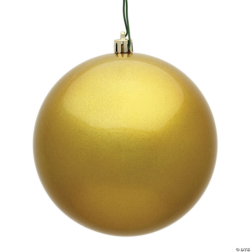 Vickerman 10" Gold Candy Ball Ornament Image