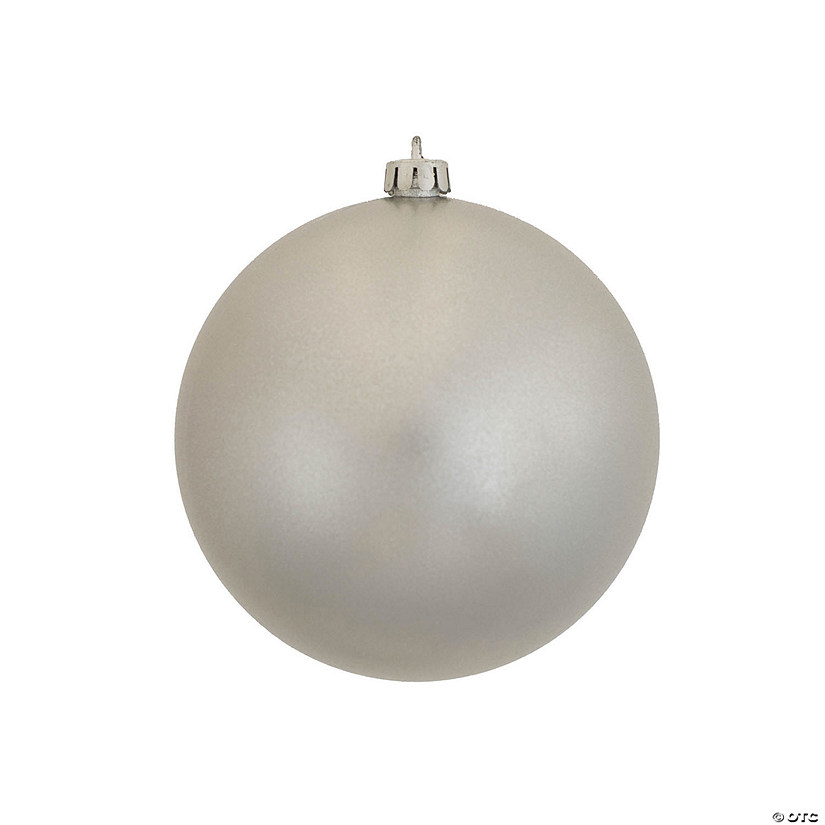 Vickerman 10" Silver Candy Ball Ornament Image