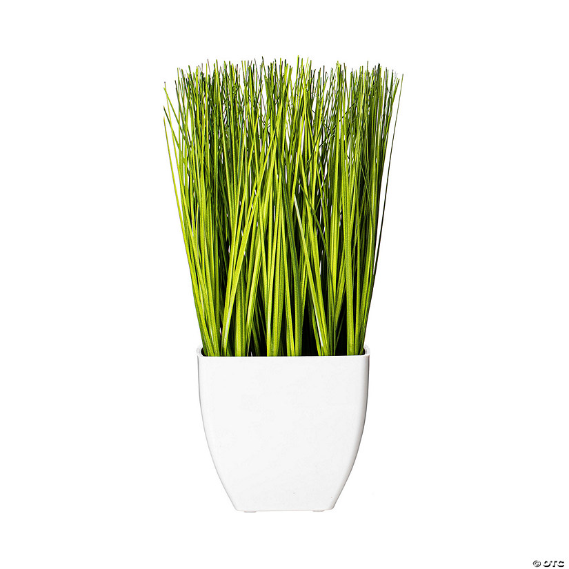 Vickerman 11.5" Artificial Green Potted Grass. Image