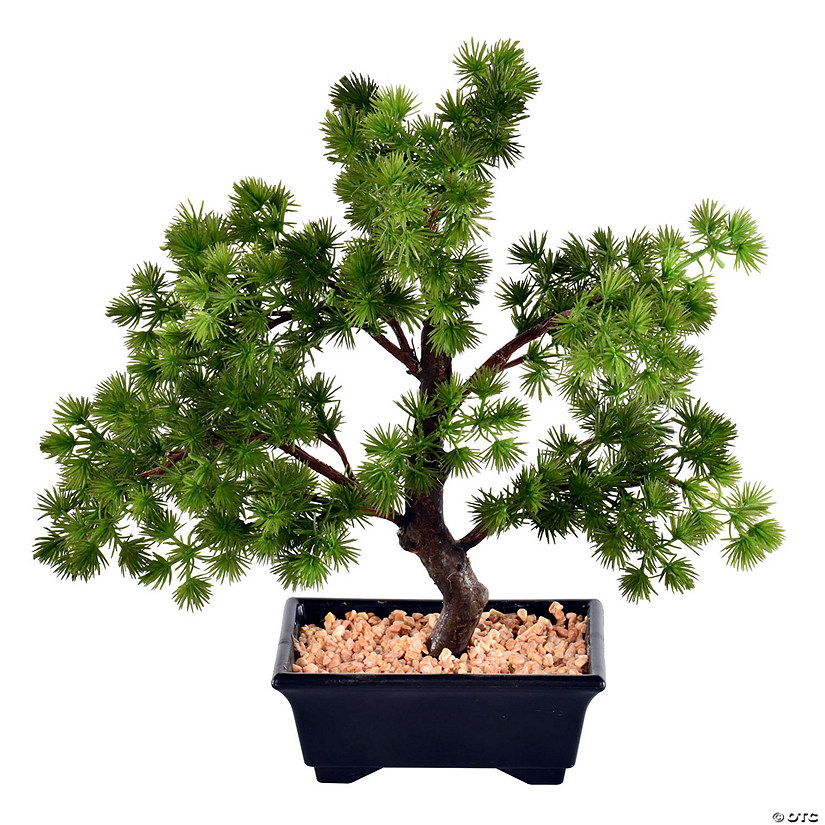 Vickerman 12" Artificial Potted Pine Bonsai Tree Image