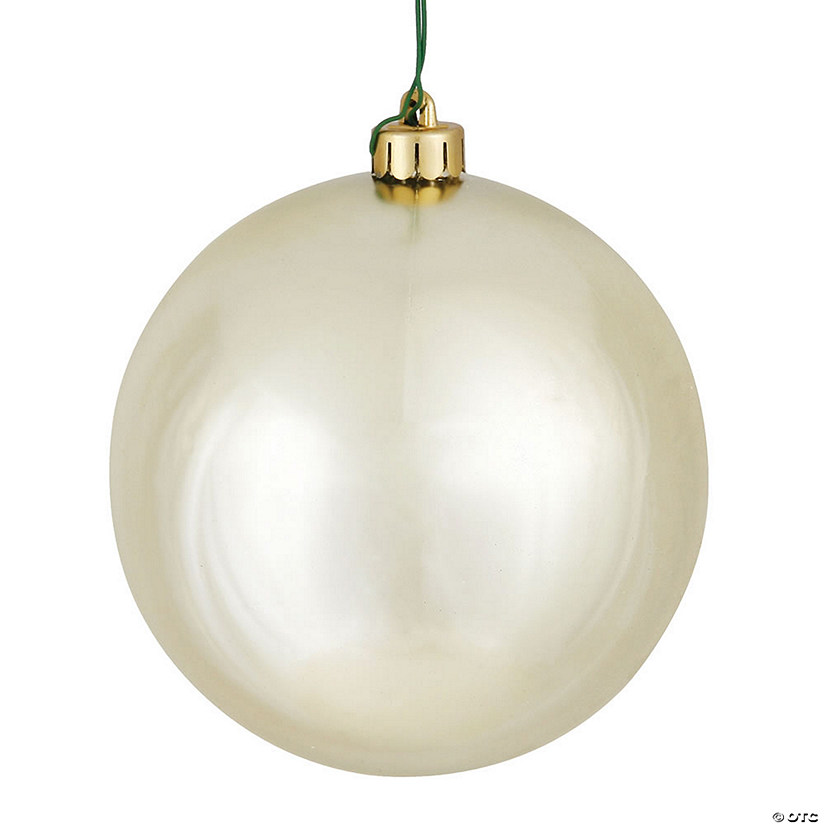 Vickerman 12" Champagne Shiny Ball Ornament Image