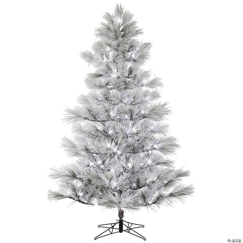 Vickerman 12' Flocked Alder Long Needle Pine Artificial Christmas Tree