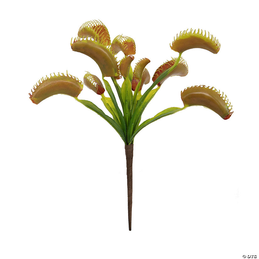 Vickerman 12" Green Artificial Venus Flytrap Plant 3/bag Image