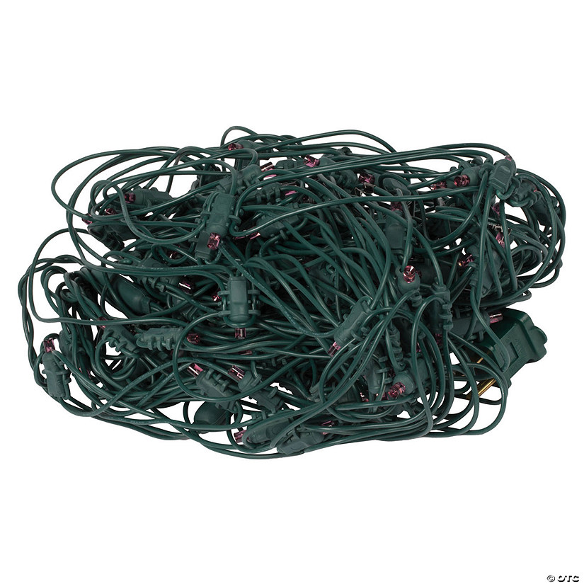 Vickerman 120 Christmas Lights 4'x6' LED Purple with Green Wire Wide Angle Twinkle Net Image