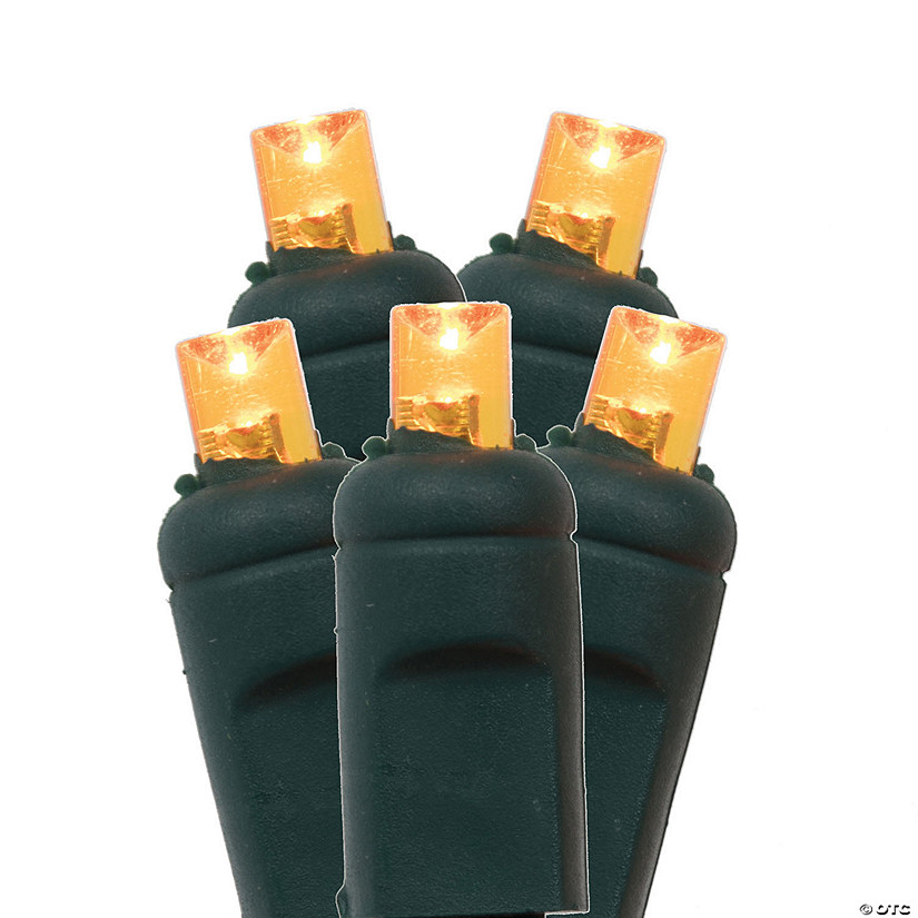 Vickerman 120 Orange Wide Angle Twinkle LED Christmas Net Light Set