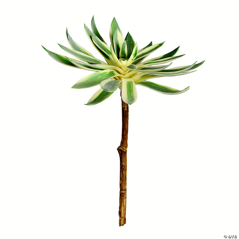 Vickerman 13" Artificial Green Succulent Spray. Includes 2 sprays per pack. Image