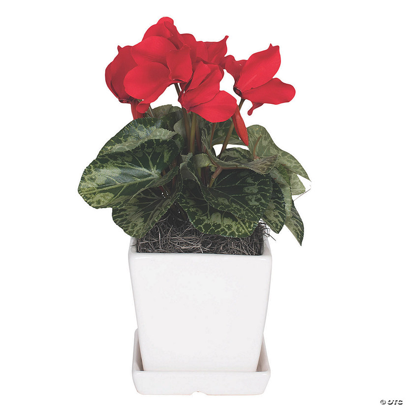 Vickerman 13" Artificial Red Cyclamen Plant Oriental Trading