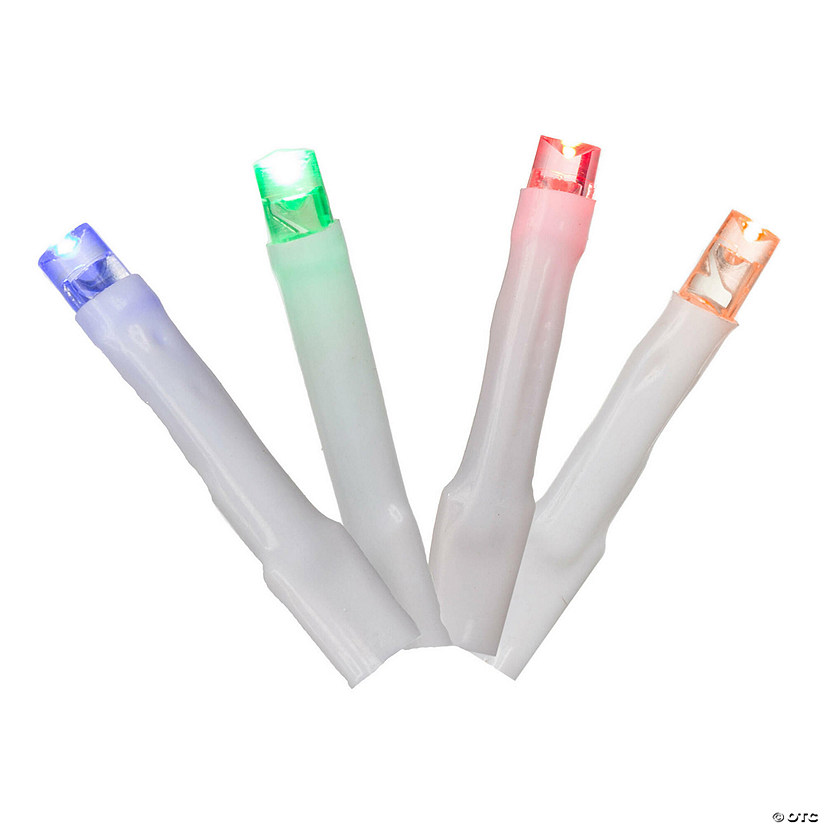 Vickerman 144 Lights LED Multicolor Lights Cluster Set White Wire E-C 24' Long Image