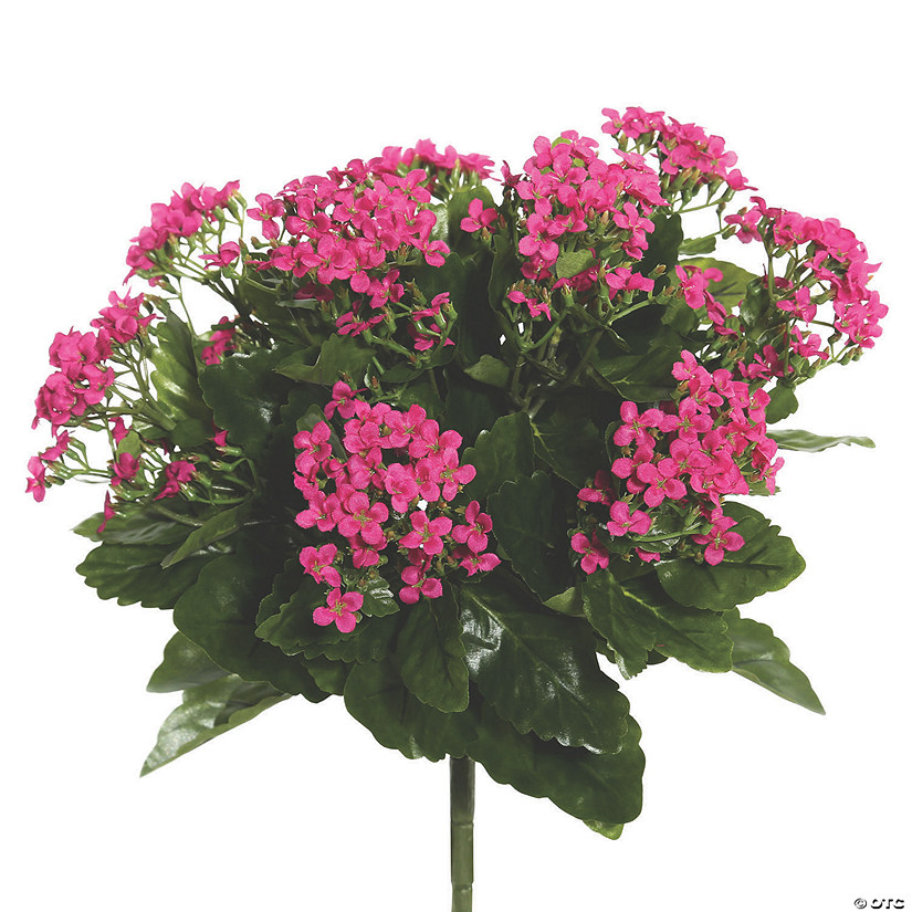 Vickerman 15" Artificial Hot Pink Kalanchoe Bush Oriental Trading