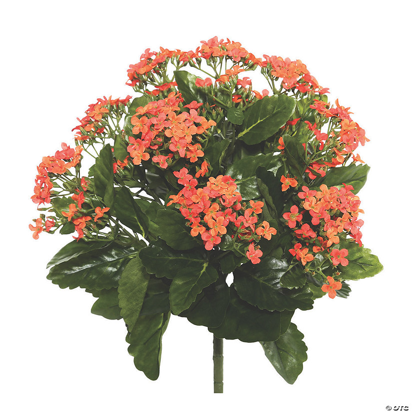 Vickerman 15" Artificial Orange Kalanchoe Bush Image