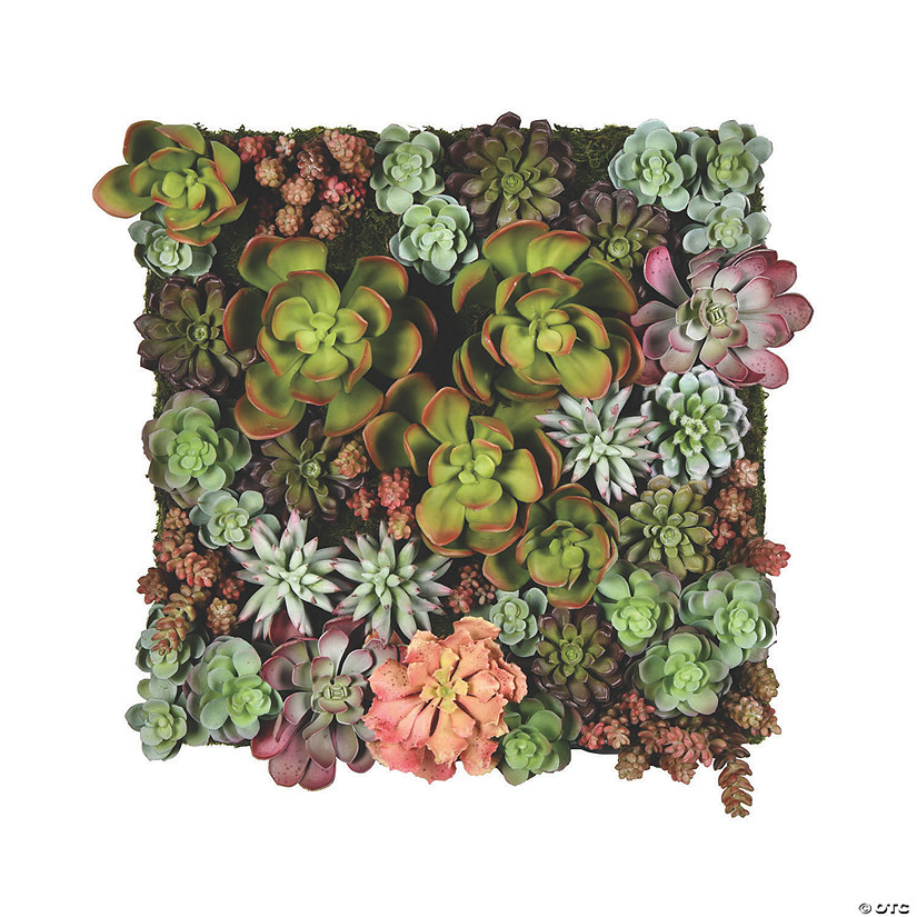 Vickerman 16.5" Multi-Colored Succulent Wall Arrangement Image