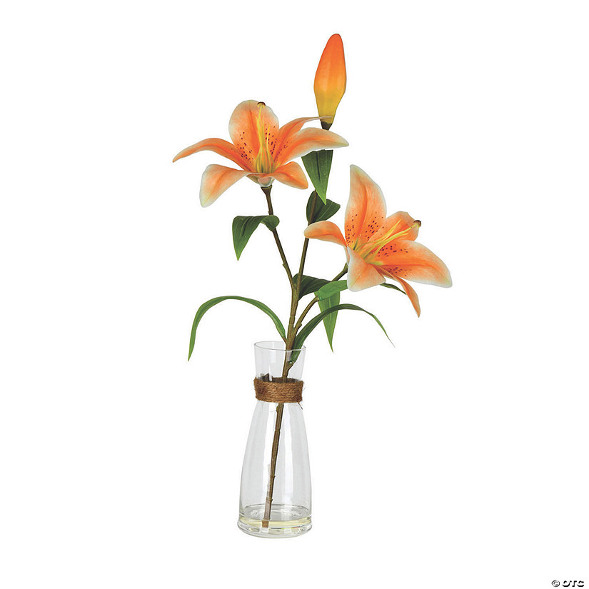 Vickerman 16.5" Orange Lily Floral Arrangement Image