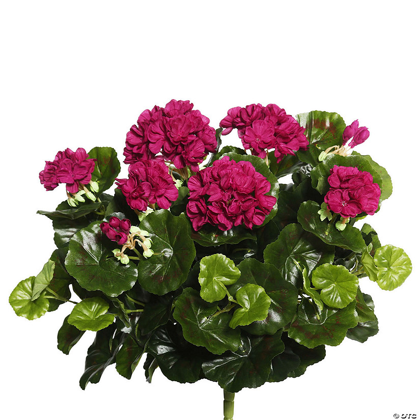Vickerman 17.5" Artificial Purple Polyester Geranium Bush Image