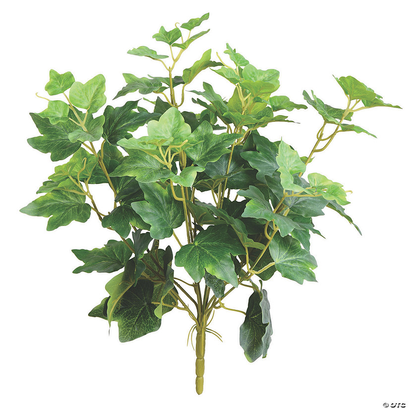 Vickerman 17" Artificial Green Ivy Real Touch Bush with 101 Leaves Image