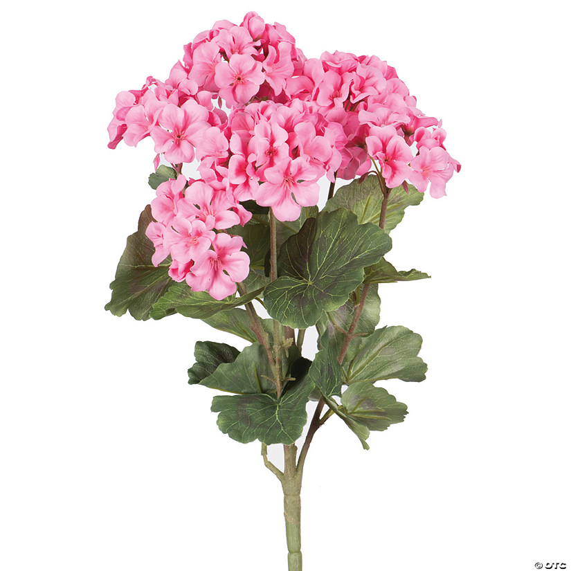 Vickerman 18" Artificial Coral Geranium Bush. Image