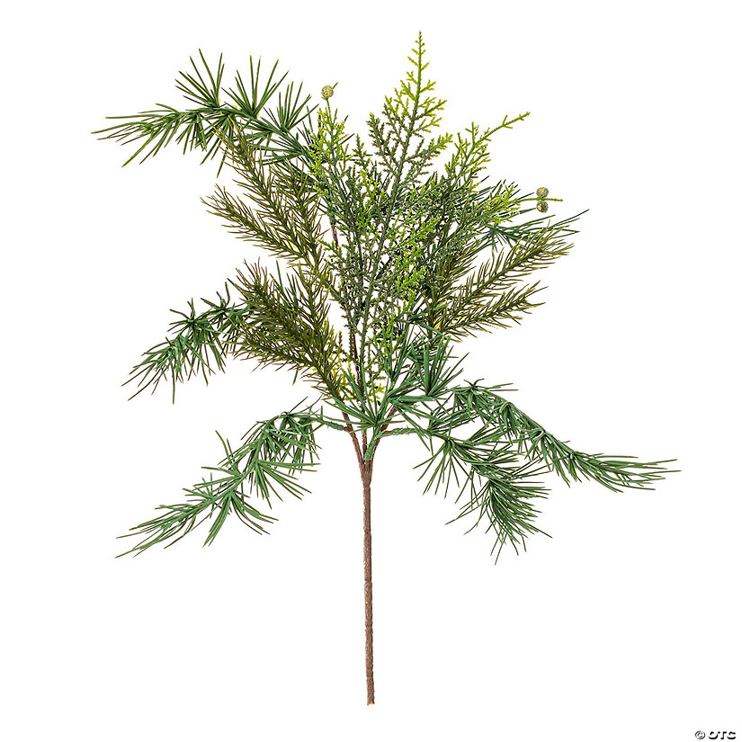 Vickerman 18" Artificial Mixed Fern Cedar Spray Includes 6 sprays per pack Image