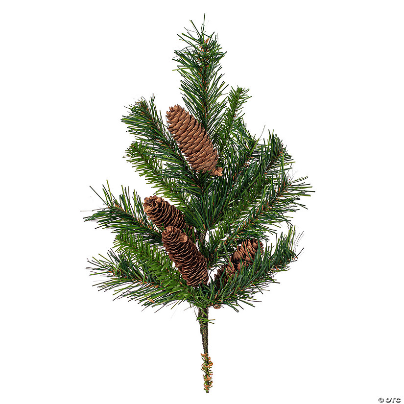 Vickerman 18" Cheyenne Pine Artificial Christmas Spray. Includes 6 sprays per pack. Image