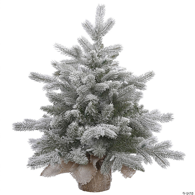 Vickerman 18" Frosted Sable Pine Artificial Christmas Tree, Unlit Image