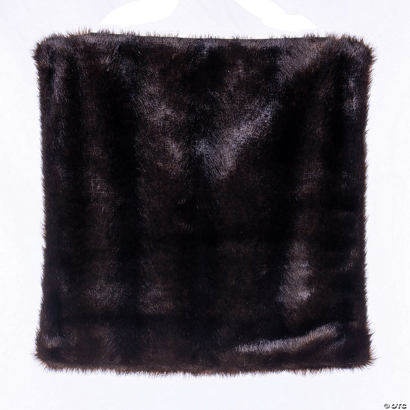 Vickerman 18" Proper 18" Cocoa Mink FauProper Fur Pillow. It's Fully Lined, and has a Zipper Closure. Image