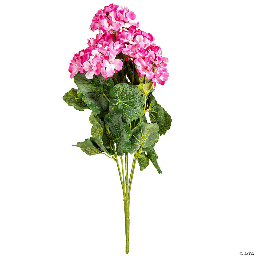 Vickerman 19.5" Artificial Light Pink Geranium Bush. Image