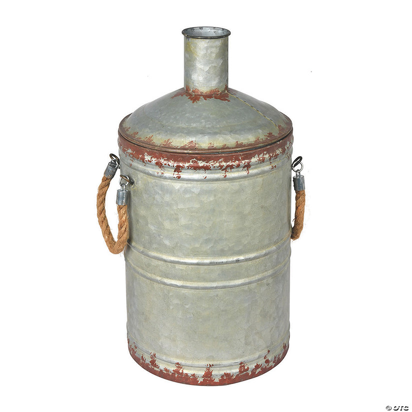 Vickerman 19.5" Rustic Metal Container with Handles Image