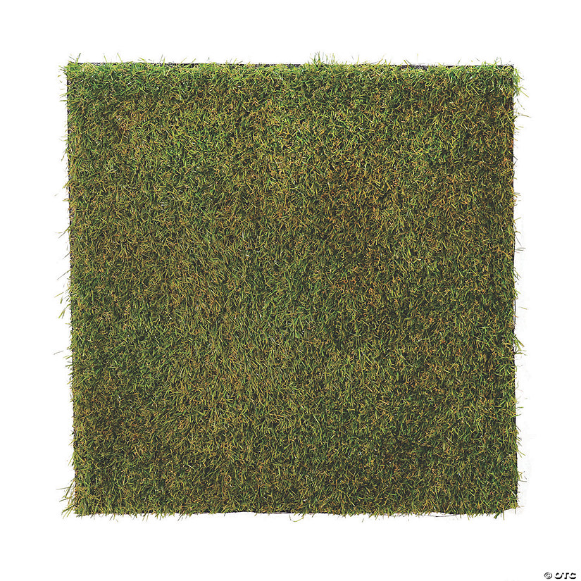 Vickerman 19.75" Artificial Square Green Grass Mat - 3/pk Image