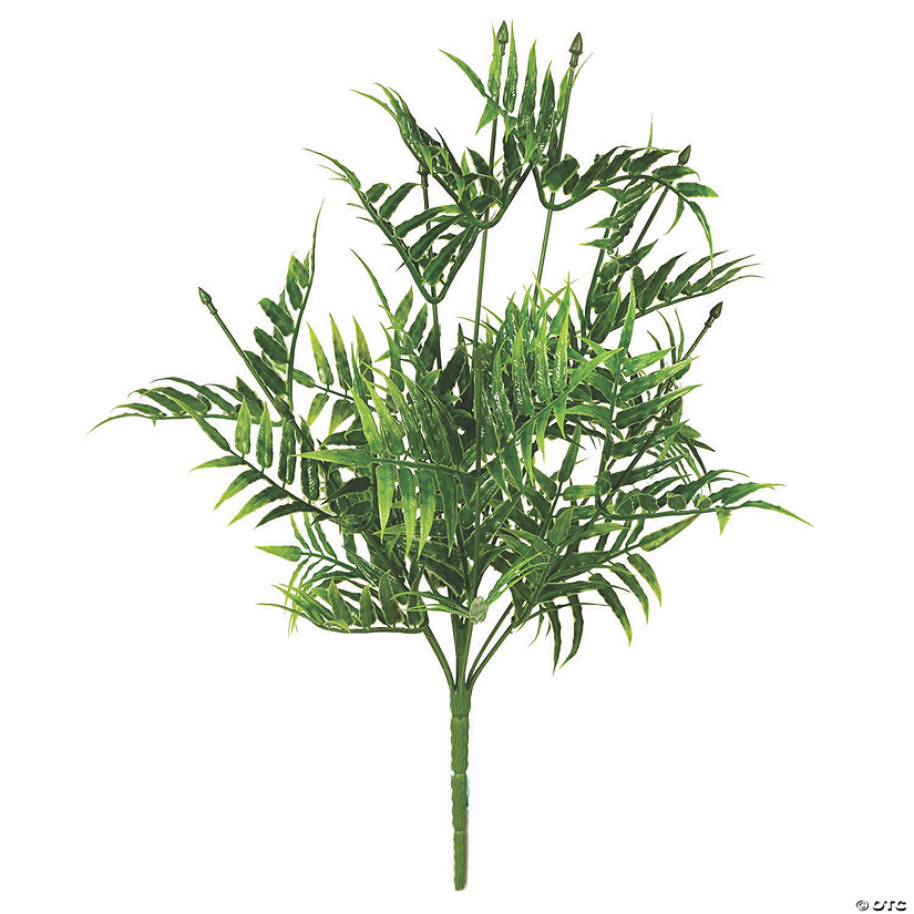 Vickerman 19" Artificial Green Bamboo Leaf Bush - 4/pk Image