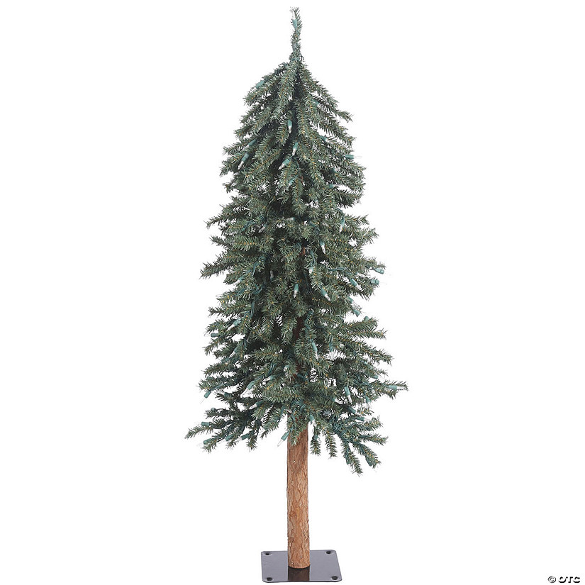 Vickerman 2' 3' 4' Natural Bark Alpine Artificial Christmas Tree Set, Unlit Image