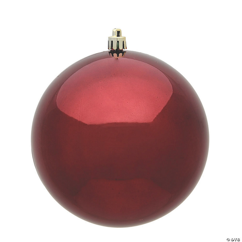 Vickerman 2.4" Burgundy Shiny UV Treated Ball Christmas Ornament - 24/Bag Image