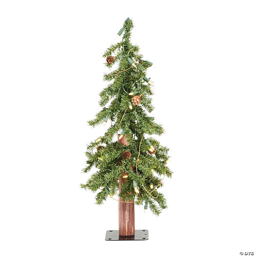 Vickerman 2' Alpine Christmas Tree with Warm White LED Lights Image