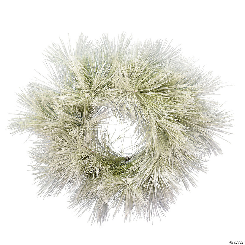 Vickerman 20" Flocked Coutler Pine Artificial Christmas Wreath, Unlit Image