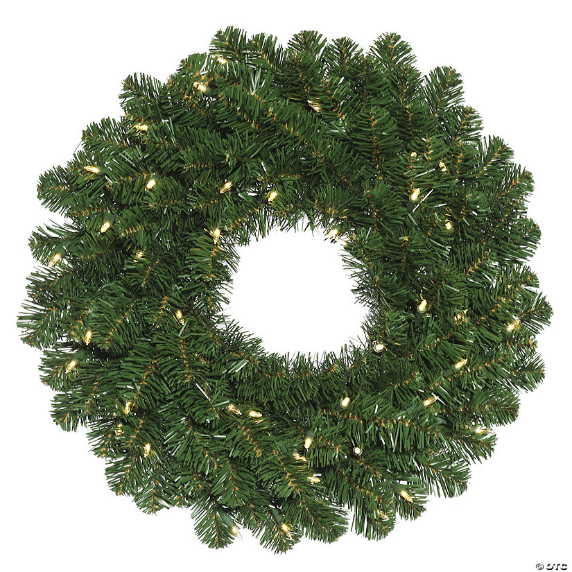 Vickerman 20" Oregon Fir Artificial Christmas Wreath, Warm White Single Mold LED Wide Angle Lights Image