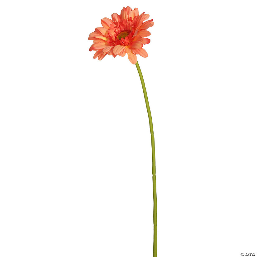 Vickerman 21" Artificial Coral Gerbera Daisy Stem, 6 per Bag Image