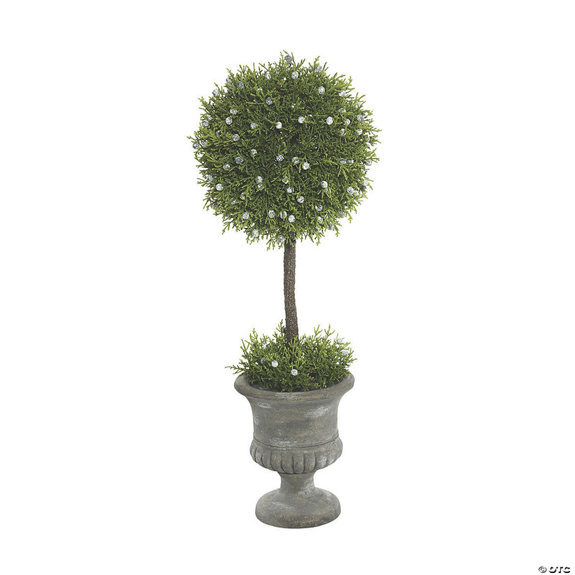 Vickerman 21" Artificial Green Oregan Juniper Topiary In Container Image