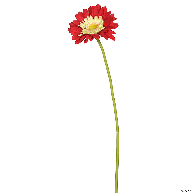 Vickerman 21" Artificial Red Gerbera Daisy Stem, 6 per Bag Image