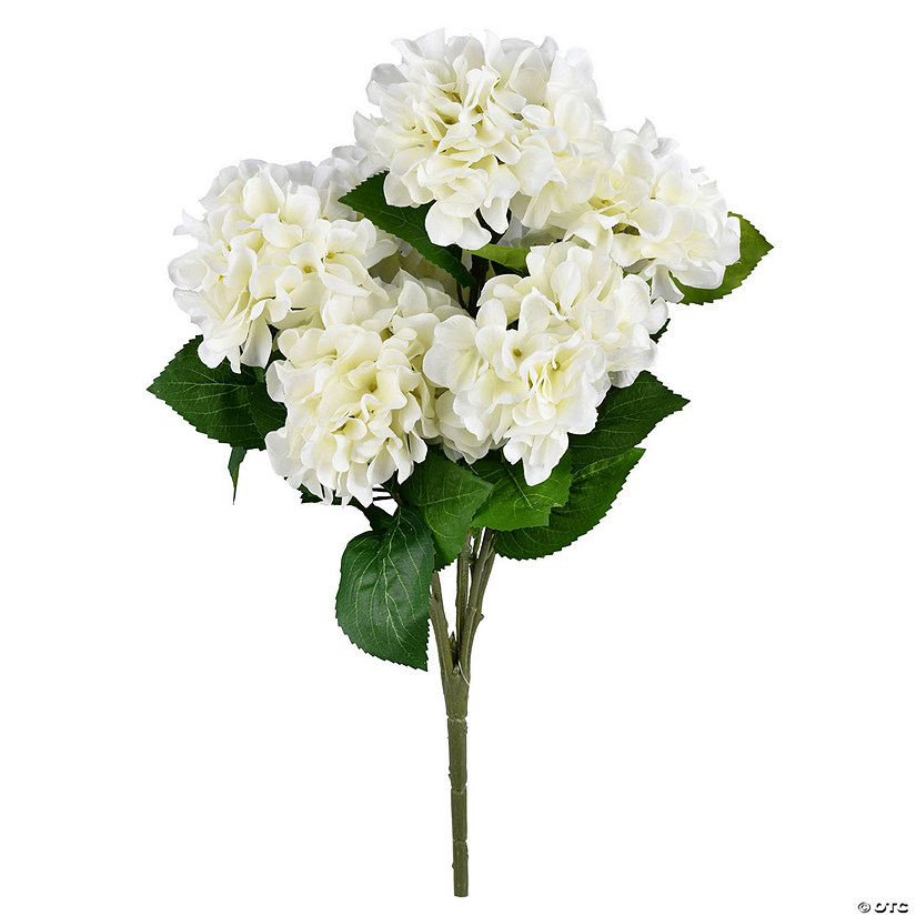 Vickerman 21" Artificial White Hydrangea Bush. Image