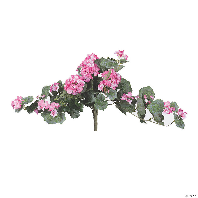Vickerman 22" Artificial Light Pink Geranium Hanging Image