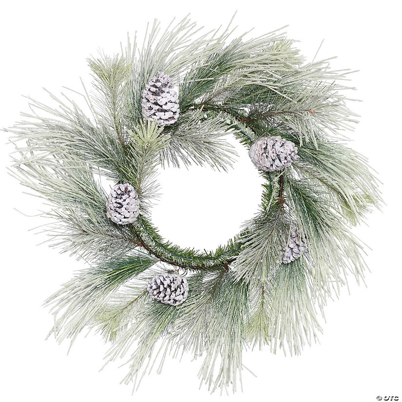 Vickerman 22" Frosted Norway Pine Artificial Christmas Wreath, Unlit Image
