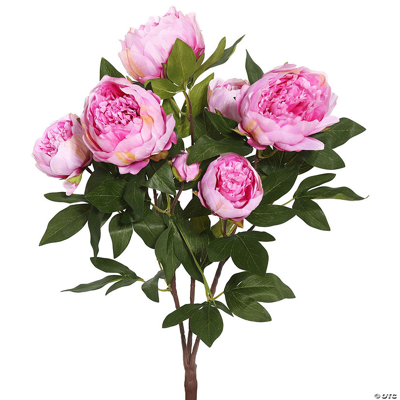 Vickerman 23'' Artificial Cerise Peony Bush Image