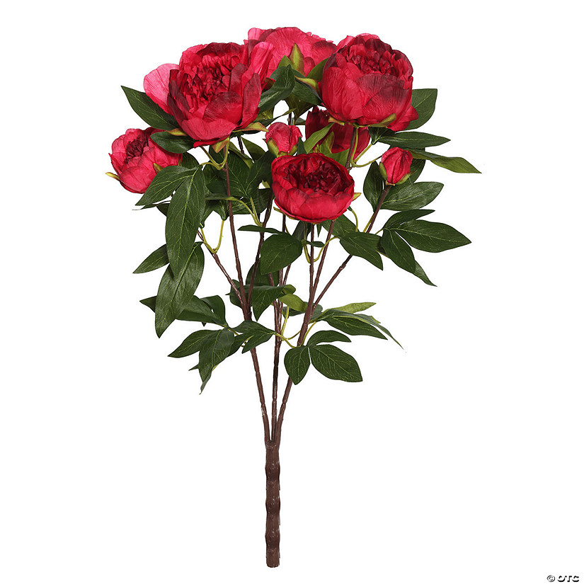 Vickerman 23'' Artificial Red Peony Bush Image