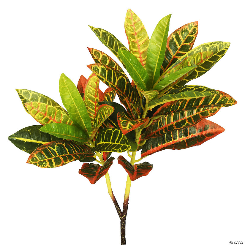 Vickerman 23" Real Touch Artificial Croton Spray. Includes 3 sprays per pack. Image