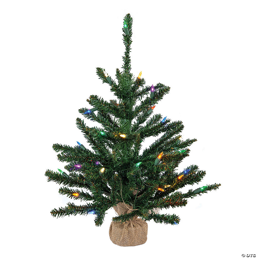 Vickerman 24" Anoka Pine Christmas Tree with Multi-Colored LED Lights Image