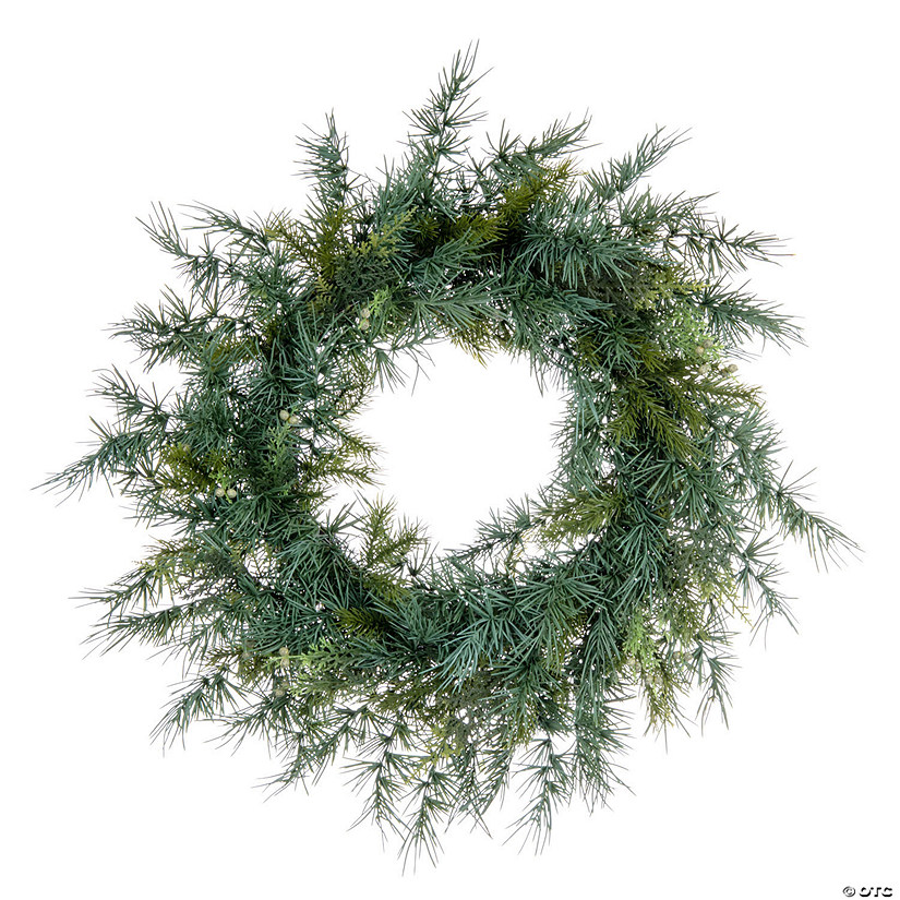 Vickerman 24" Artificial Mixed Fern Cedar Wreath Image