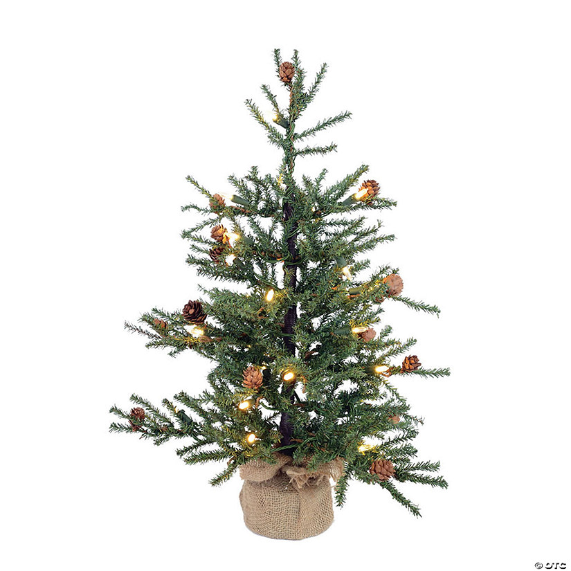 Vickerman 24" Carmel Pine Artificial Christmas Tree, Clear Dura-lit Lights Image