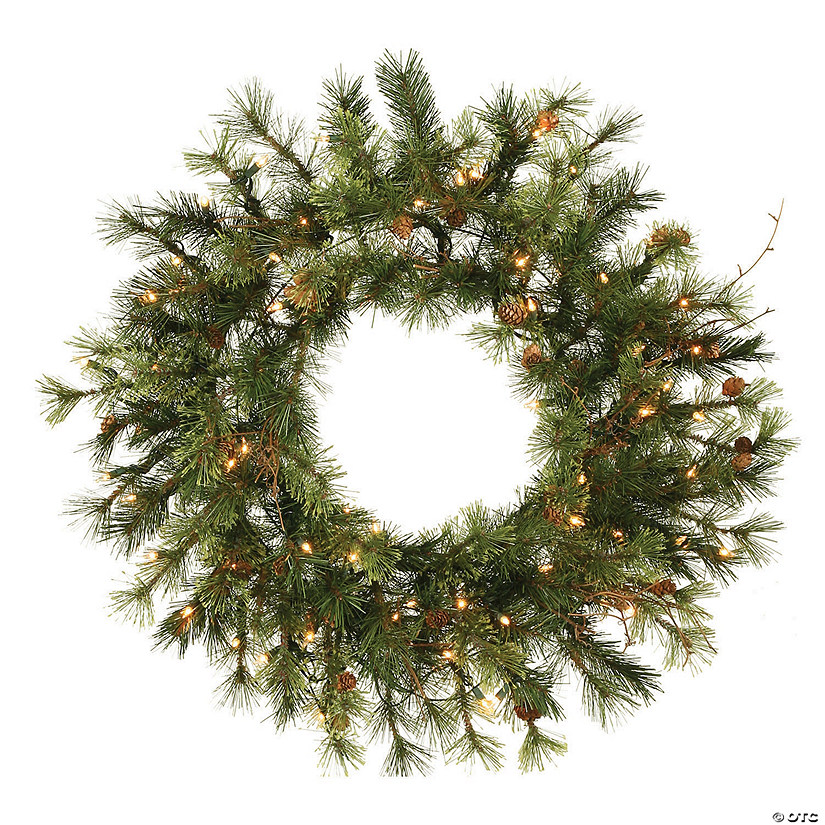 Vickerman 24" Mixed Country Pine Christmas Wreath with Clear Lights Image