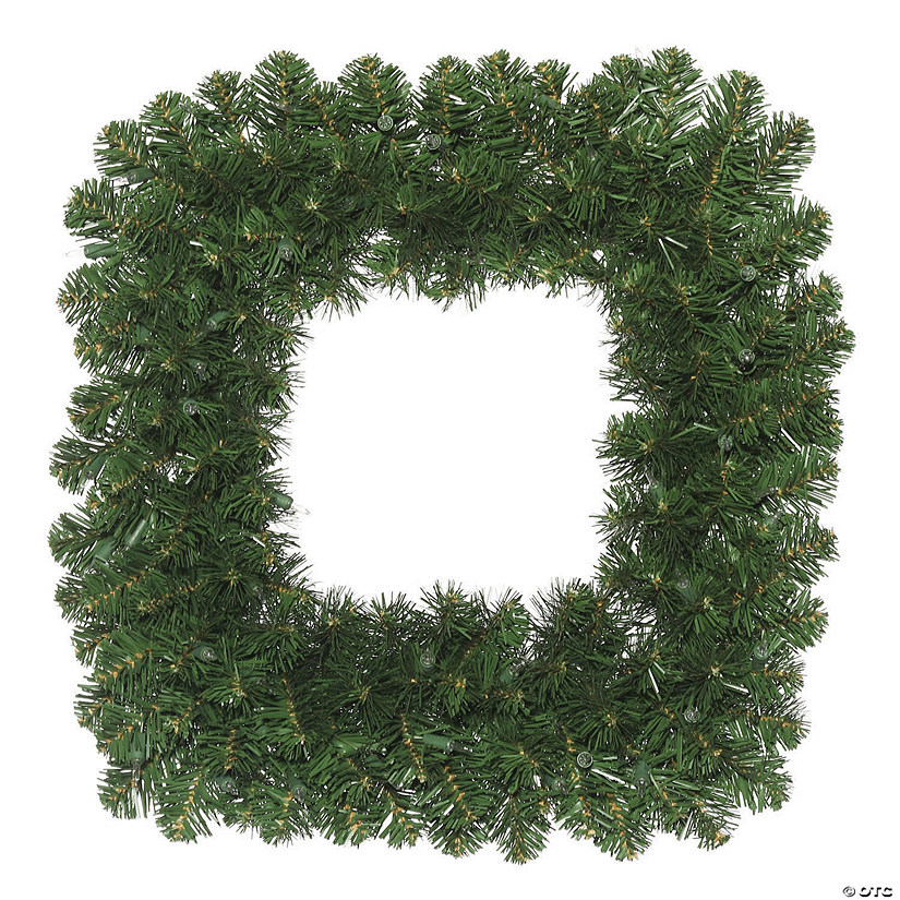 Vickerman 24" Oregon Fir Christmas Square Wreath - Unlit Image